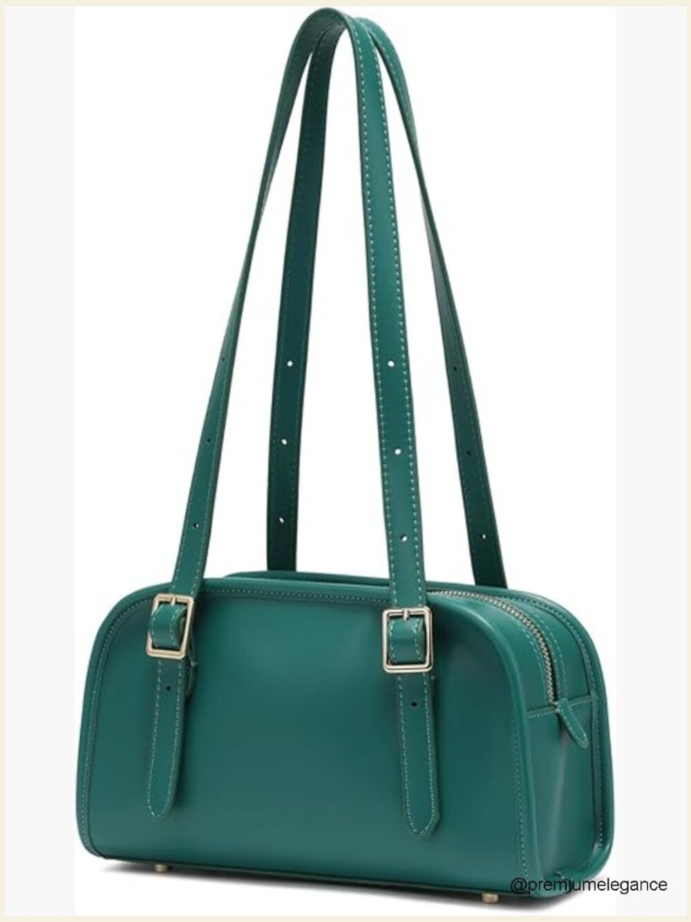 Swing Zip Shoulder Bag Leather Handbag Hobo with Adjustable Strap